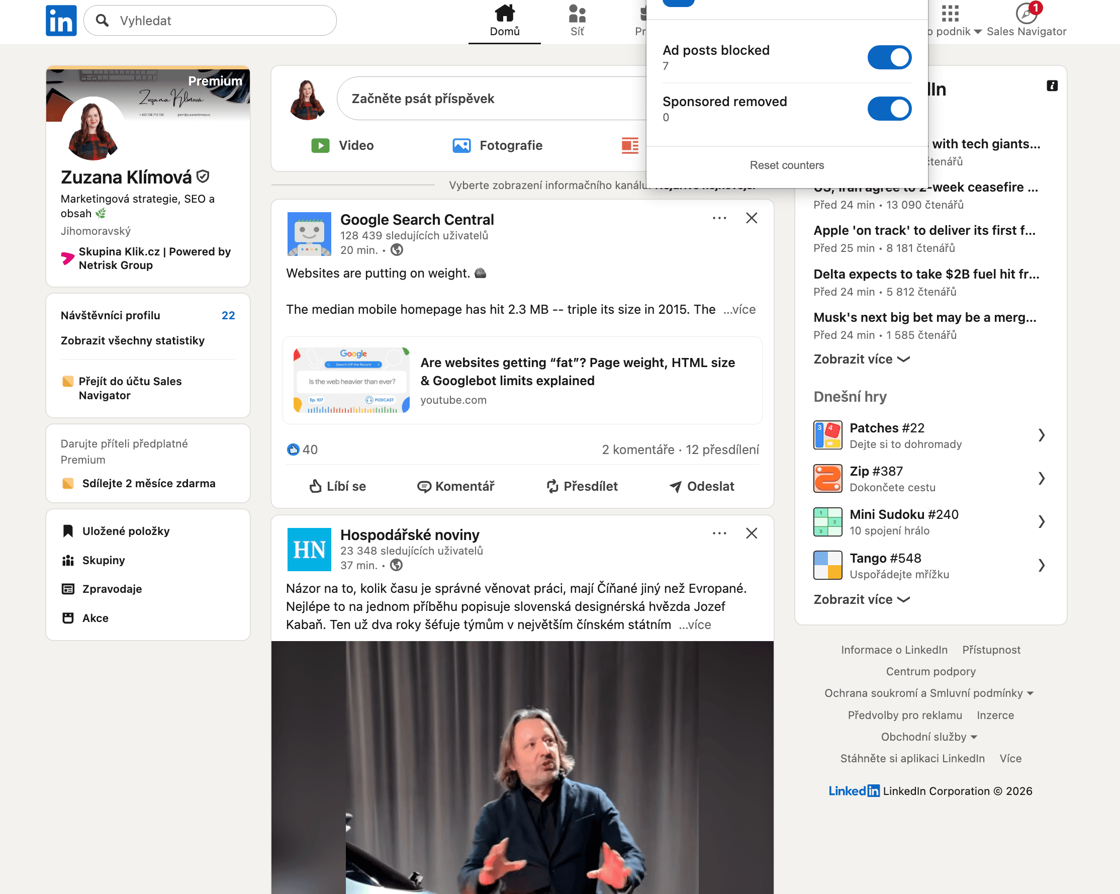 Screenshot — Clear LinkedIn