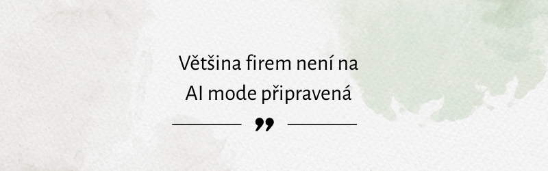 většina firem není na AI mode připravená citace klímová